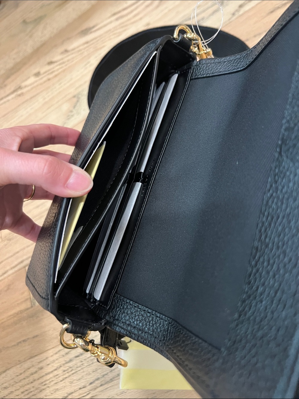 Marc Jacobs Black The Mini Bag Pebbled Leather Crossbody Gold Hardware - Picture 5 of 6